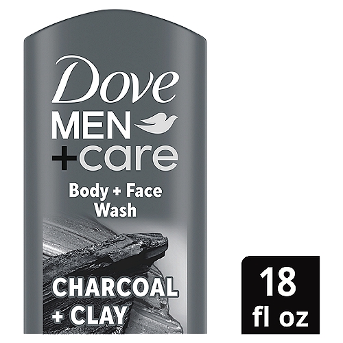 Dove Body and Face Wash Purifying Charcoal + Clay 18 oz