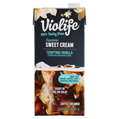 Violife Supreme Sweet Cream Tempting Vanilla Coffee Creamer, 33.8 fl oz