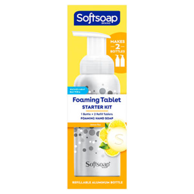 Softsoap Foaming Hand Soap Tablets Starter Kit, Lemon Fizz 2 Tabs (8 fluid ounces each)