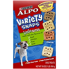 Purina Alpo Variety Snaps Dog Treats Little Bites w/Beef, Chicken, Liver & Lamb Flavors, 16 Ounce