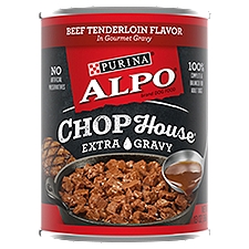 Alpo Chop House Dog Food, Extra Gravy Beef Tenderloin Flavor in Gourmet Gravy, 13 Ounce