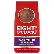 Eight O'Clock Dark Italian Espresso Ground Coffee, 11.5 oz, 11.5 Ounce