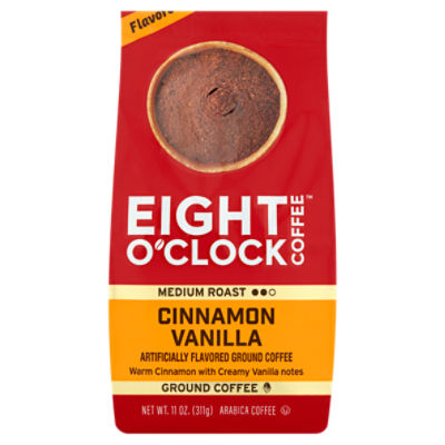 Eight O'Clock Coffee Medium Roast Cinnamon Vanilla Ground Arabica Coffee, 11 oz