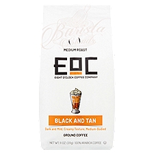 EOC Barista Blends Medium Roast Black and Tan, Ground Coffee, 11 Ounce