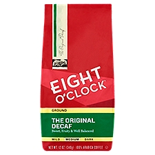 Eight O'Clock The Original Decaf Medium Roast Ground Coffee, 12 oz