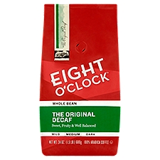 Eight O'Clock The Original Decaf Medium Roast Whole Bean , Coffee, 24 Ounce