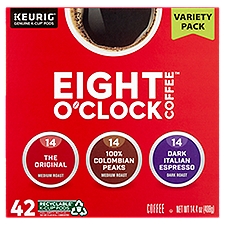 Eight O'Clock Coffee K-Cup Pods Variety Pack, 42 count, 14.4 oz