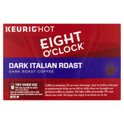 Eight O'Clock Dark Italian Roast Coffee, 0.34 oz, 12 count