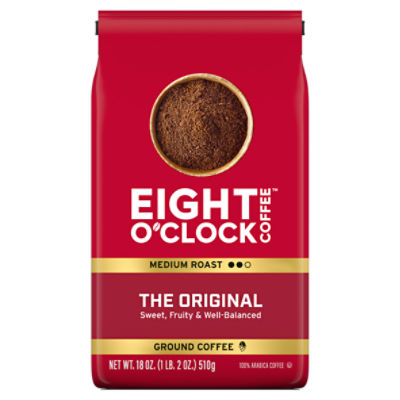Eight O'Clock Coffee Medium Roast The Original Ground 100% Arabica Coffee, 18 oz, 18 Ounce