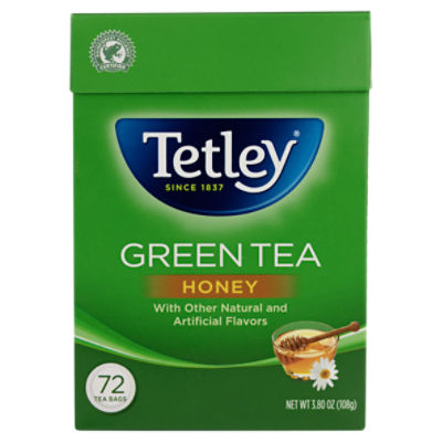 Tetley Honey Green Tea Bags, 72 count, 3.80 oz