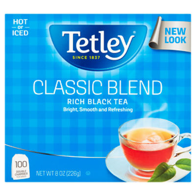 Tetley Classic Blend Rich Black Tea Bags, 100 count, 8 oz ShopRite