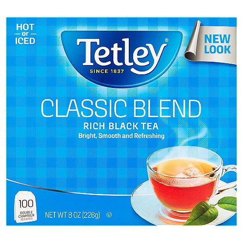 Tetley Classic Blend Rich Black Tea Bags, 100 count, 8 oz