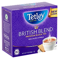 Tetley British Blend Premium Black Tea, 80 ct, 7 Ounce