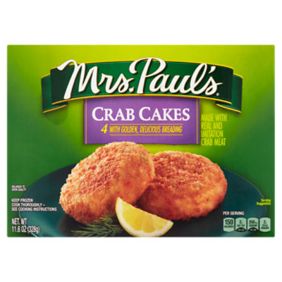 Mrs. Paul's Crab Cakes, 4 count, 11.6 oz