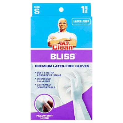 Mr. Clean Bliss Premium Latex-Free Gloves, S, 1 pair