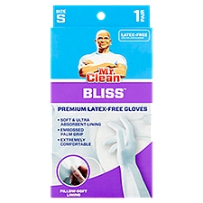 Mr. Clean Bliss Premium Latex-Free Gloves, S, 1 pair