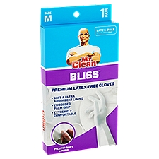 Mr. Clean Bliss Premium Latex-Free Size M, Gloves, 1 Each
