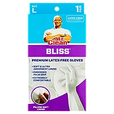 Mr. Clean Bliss Premium Latex-Free Size L, Gloves, 1 Each