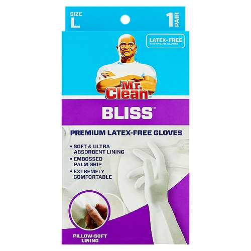 Bliss™ gloves are made from a premium quality latex-free material, making them an excellent alternative for individuals who are allergic to latex. Lined with an ultra-absorbent and extremely comfortable pillow-soft lining, these gloves will keep your hands soft and dry, even after extended use.nnThese Gloves Are Ideal for:nCleaning, dishes, kitchen, pet care, bathroom