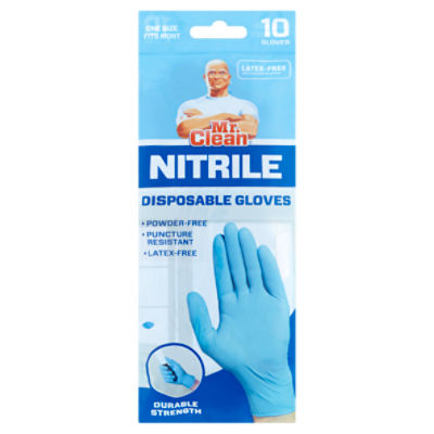 Mr. Clean Nitrile Disposable Gloves, 10 count