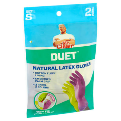Mr. Clean Duet Natural Latex Gloves Size S 2 pairs Fairway