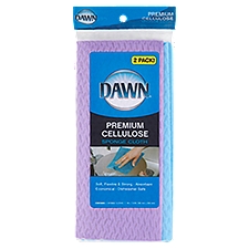 Dawn Premium Cellulose, Sponge Cloth, 2 Each
