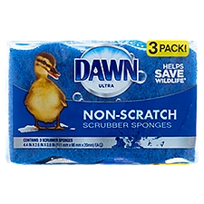 Dawn Ultra Non-Scratch, Scrubber Sponges, 3 Each