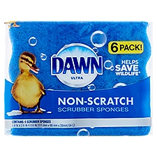 Dawn Ultra Non-Scratch Scrubber Sponges, 6 count, 6 Each