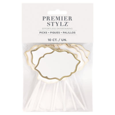 Unique Premier Stylz Write On Charcuterie Paper Food Picks, 10 Count