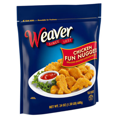 Weaver® Fully Cooked Chicken Breast Fun Nuggets, 1.5 lb. (Frozen)