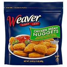 Weaver Chicken Breast Nuggets, 24 oz, 24 Ounce
