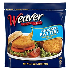 Weaver Chicken Breast Patties, 26 oz