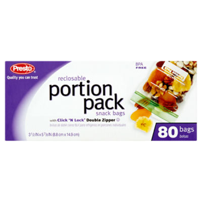 Total Home By CVS Portion Control Snack Bags 80 ct