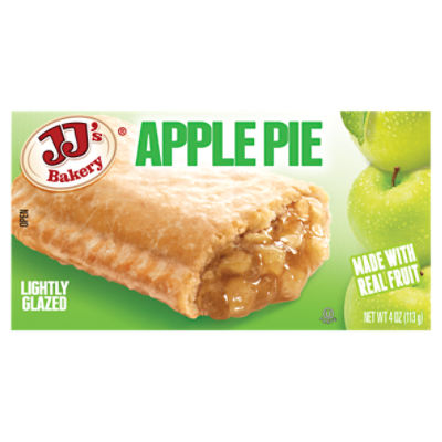 JJ's Bakery Lightly Glazed Apple Pie, 4 oz