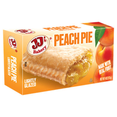 JJ's Bakery Lightly Glazed Peach Pie, 4 oz