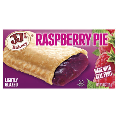 JJ's Bakery Lightly Glazed Raspberry Pie, 4 oz