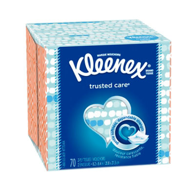 Kleenex Trusted Care Facial Tissues, Cube Boxes