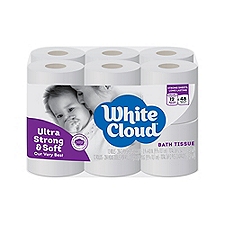 White Cloud Ultra Strong & Soft, Bath Tissue, 12 Each