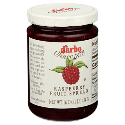 d'arbo Raspberry Fruit Spread, 16 oz, 16 Ounce
