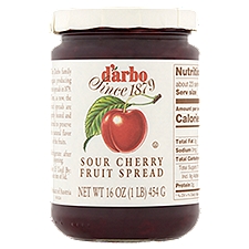 d'arbo Sour Cherry, Fruit Spread, 16 Ounce