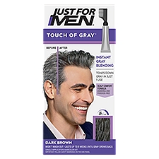 Just For Men Touch of Gray T-45 Dark Brown Haircolor Kit, single application