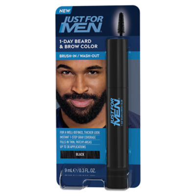 Just For Men Black 1-Day Beard & Brow Color, 0.3 fl oz