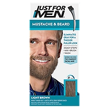 Just for Men Mustache & Beard M-25 Light Brown Facial Haircolor Kit, Multiple Application, 1 Each