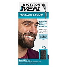 Just For Men Mustache & Beard M-45 Dark Brown Facial Haircolor Kit, multiple application