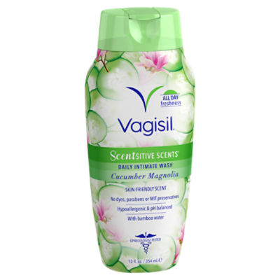 Vagisil Scentsitive Scents Cucumber Magnolia Daily Intimate Wash, 12 fl oz