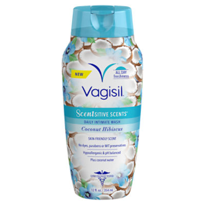 Vagisil Scentsitive Scents Coconut Hibiscus Daily Intimate Wash, 12 fl oz