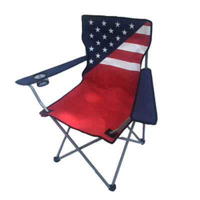 Steel Sport Flag Chair with Cup Holder