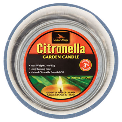 Leisure Ways Citronella Garden Candle, 3 oz