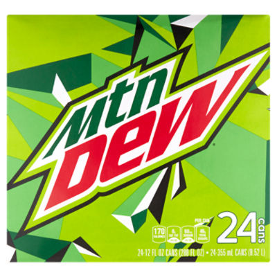 Mtn Dew 24 Pack Cans, 288 fl oz