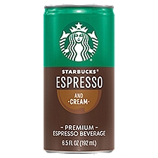Starbucks Espresso and Cream Premium, Espresso Beverage, 6.5 Fluid ounce